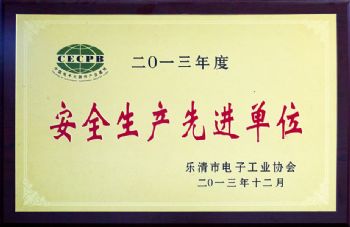  2013年度安全生產(chǎn)先進(jìn)單位